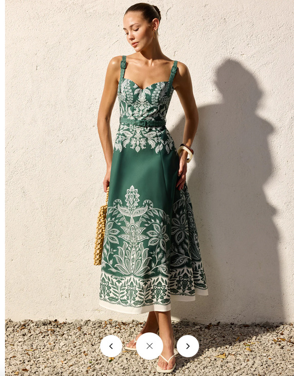 Commense Dresses & Skirts - NWT Commense Baroque Floral Print Belted Cami Maxi Dress Sz L